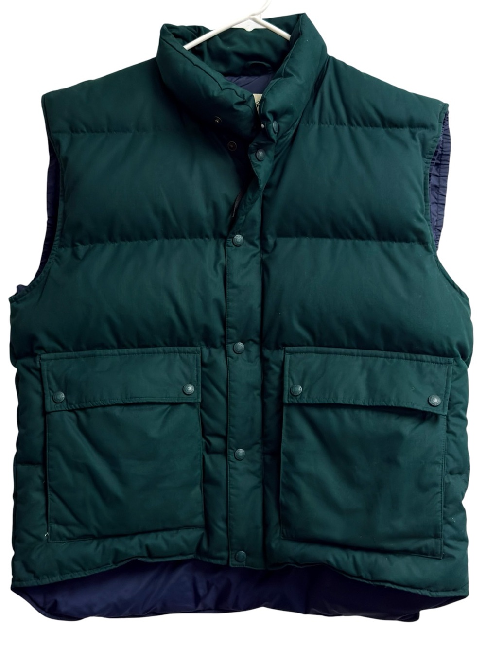 Vintage 90s Eddie Bauer Goose Down Puffer Vest Green Navy Men’s L